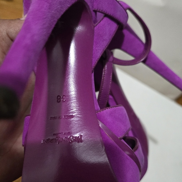 Yves Saint Laurent Vibrant Purple Heels - Picture 8 of 11